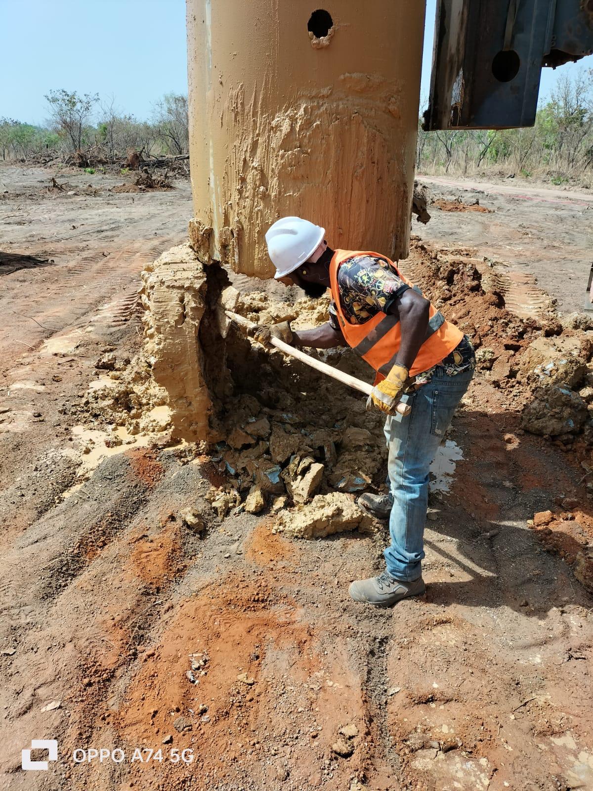 LWSC field personnel conducting soil and earth sampling on site